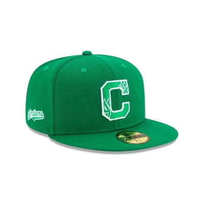 Cleveland Indians Gorra | New Era MLB St Patricks Day 59fifty Fitted Cap Mexico - Verdes